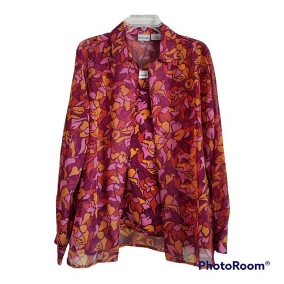Liz Baker Sheer Blouse with Camisole Size 14 NWOT - Picture 1 of 6